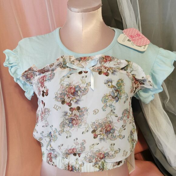 Angelic Pretty Disney Top Women's Small Blue Minnie Daisy Lolita Jfashion Blouse - Picture 9 of 11